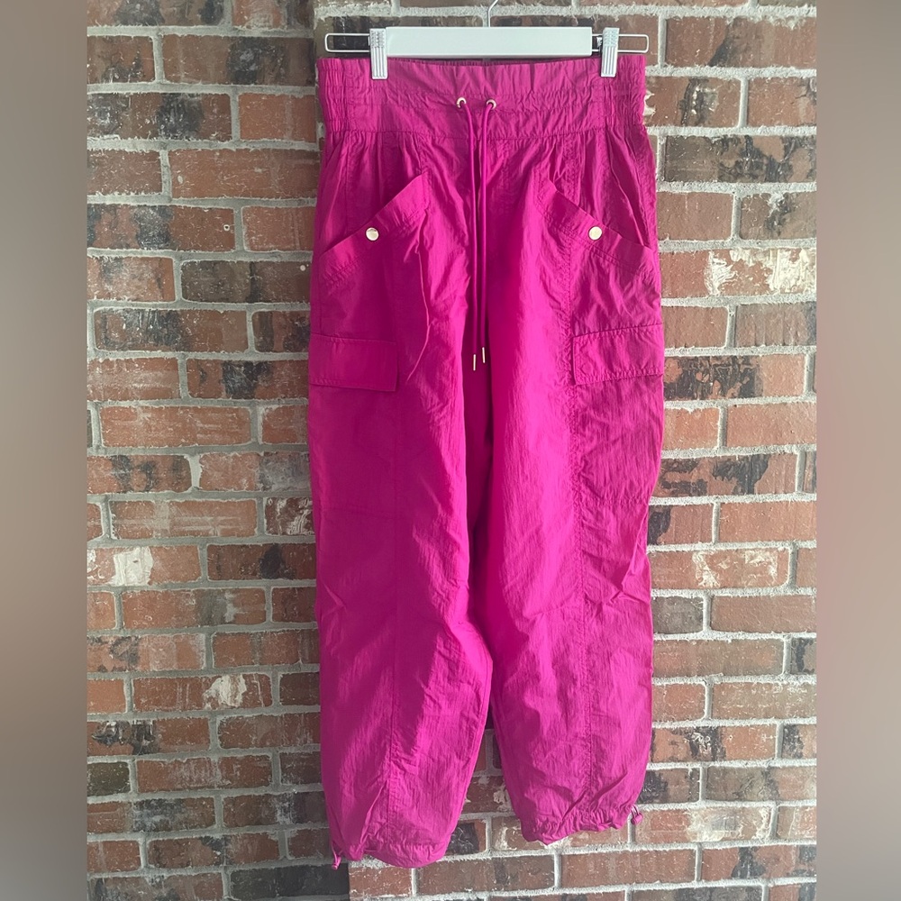 Athleta x Alicia Keys High Waist Utility Pants Vibrant Pink , size 6